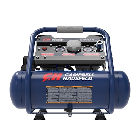Campbell Hausfeld Quiet 2HP 2 Gal. 125PSI, Electric Oil-Free Portable Single Stage Air Compressor DC020500
